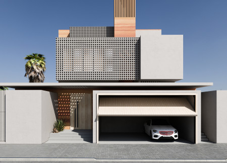 Lattice Facades and Wind Catchers Enhance Sustainable Living in a Modern Emirati Residence