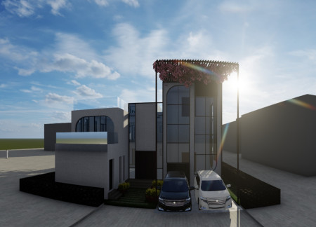 Charred Wooden Shingles and Cross-Laminated Timber Panels in Self-Sufficient Residential Design