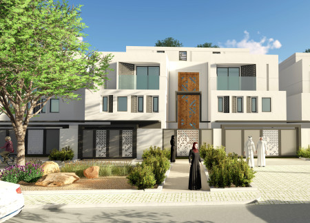 Charred Wooden Shingles and Natural Ventilation in a Contemporary Emirati Residence