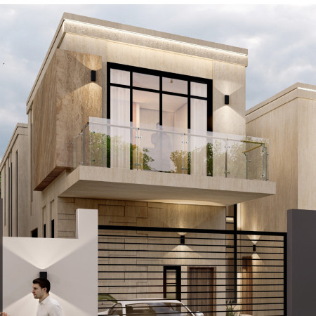 Sustainable Design Featuring Natural Stone Panels and High-Performance Glass in a Contemporary Family Home