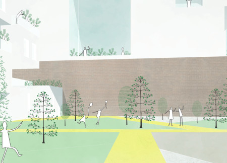 Charred Wooden Shingles and Modular Forms in Sustainable Community Spaces