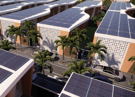 Rammed Earth Walls and Curved Fa&ccedil;ade Define a Sustainable Residential Retreat