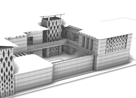 3d Printed Local Mud Structure Enhancing Natural Ventilation with Perforated Walls