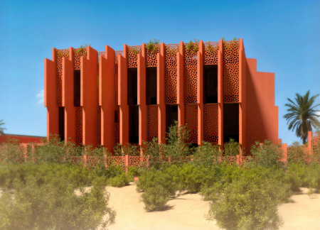 Modular Residential Development with Perforated Screens and Passive Cooling in Dubai