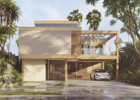 Charred Wooden Shingles and Cross-Laminated Timber in a Harmonious Residential Design