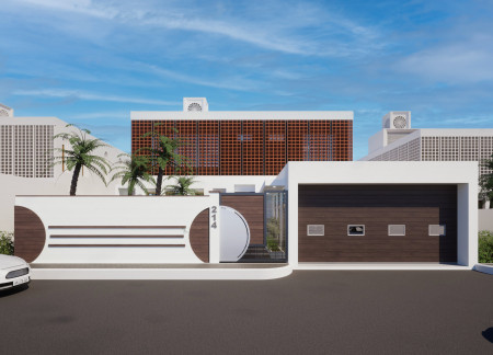 Natural Ventilation Through Clay Jail Blocks and Desert-Inspired Courtyards in a Sustainable Residential Design