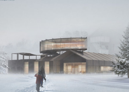 Circular Skylight Loop and Aluminum Cladding Enhance Tranquil Retreat Experience