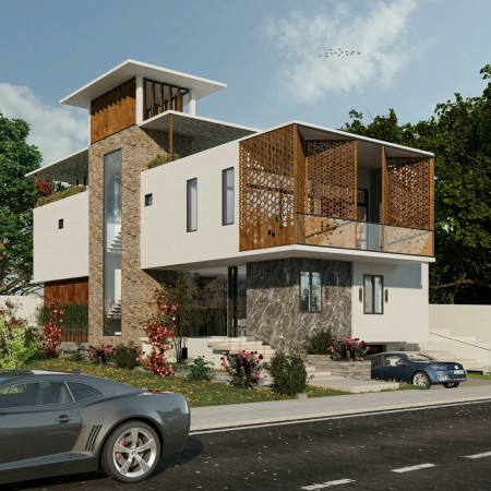 Biophilic Design Featuring Coral Stone and Wool Panels for Sustainable Living