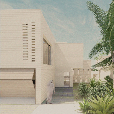 Charred Wood Elements and Natural Stone Define a Sustainable Emirati Family Residence