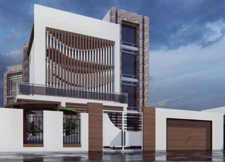 Self-Cleaning Glass and Reinforced Concrete Create Sustainable Living Spaces with Integrated Courtyards