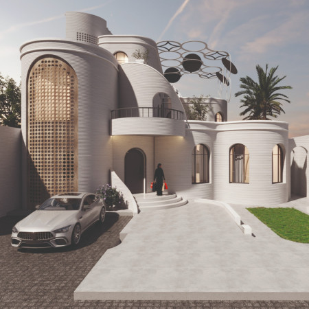 3d Printed Earth Walls and Circular Grid Design for Modular Living Spaces