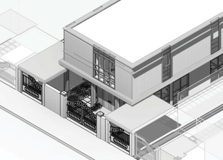 Photovoltaic Glass Facade with Sour-Cred Brick and Adaptable Living Spaces