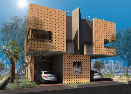 Perforated Brick Facade Enhancing Passive Cooling in Residential Spaces