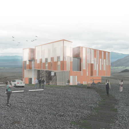 Geothermal Spa Constructed with Copper Patina and Natural Stone Integration