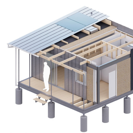 Elevated Foundations and Modular Plywood Shelters for Sustainable Living