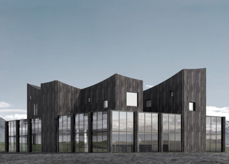 Charred Wooden Shingles and Natural Light Create a Sustainable Brewing Experience in Northern Iceland