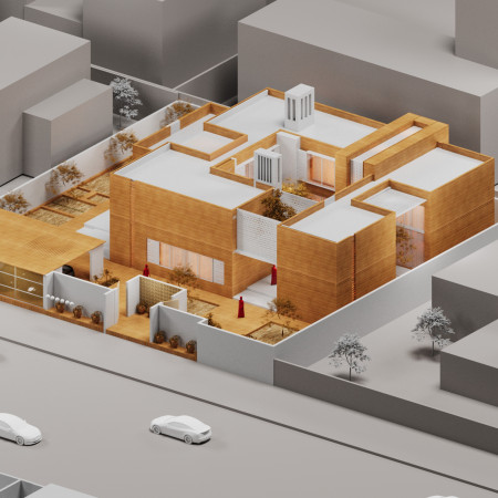 Charred Wood Shingles and Natural Ventilation in a Sustainable Emirati Residence