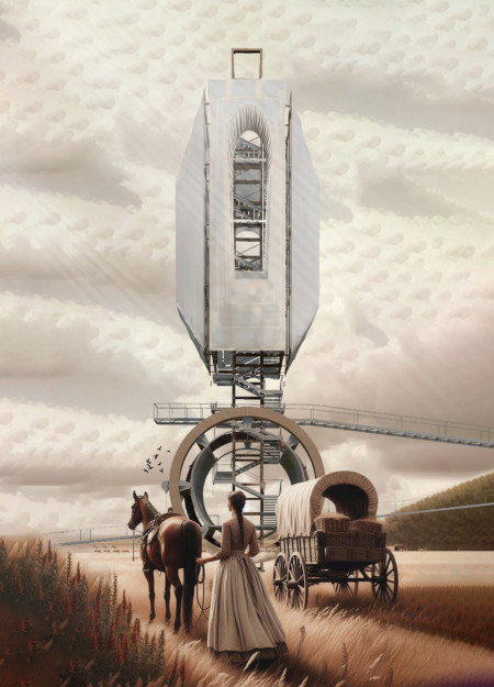 Layered Timber Structure with Textile Facade Creating Ecological Interaction Spaces