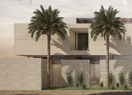 Passive Cooling Techniques with Exposed Aggregate and Courtyards for Sustainable Family Living