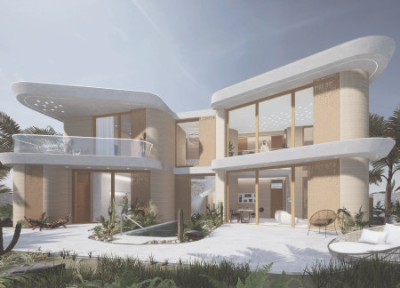 Fluid Forms and Sustainable Materials in a Contemporary Dubai Residence