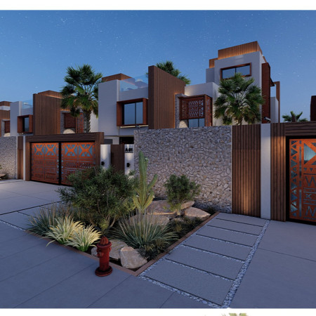 Wind Catcher Design with Corten Steel and Local Limestone for Sustainable Living