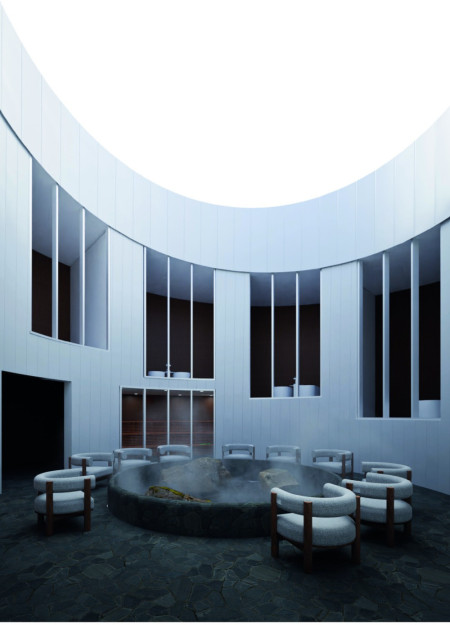 Circular Design Utilizing Natural Stone and Geothermal Features for Integrated Wellness Spaces