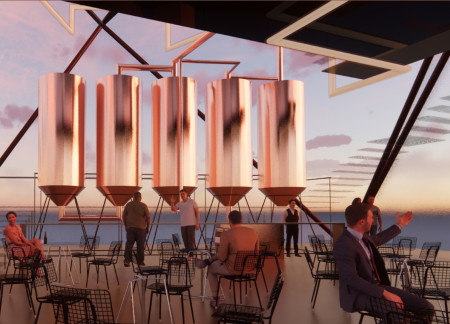 Crystalline Facade of Glacier Glass Envelops Eco-Conscious Spa and Brewery Experience