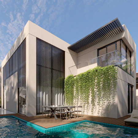 Culturally Inspired Home Featuring Custom Mashrabiya and Sustainable Materials