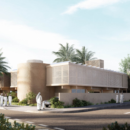 Rammed Earth Walls with Natural Ventilation and Adaptive Layout in Sustainable Community Residence