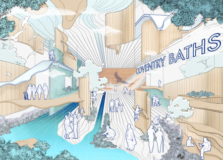 Water-Inspired Community Hub Featuring Parametric Façades and Sustainable Timber Construction