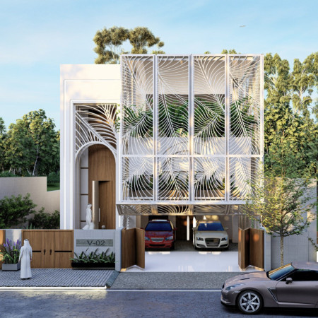 Sustainable Limestone Facade Integrated with Photovoltaic Systems in a Family-Centric Residential Sanctuary