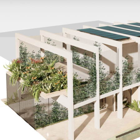 Cross-Laminated Timber Structure Enhanced by Charred Wooden Shingles for Sustainable Urban Living