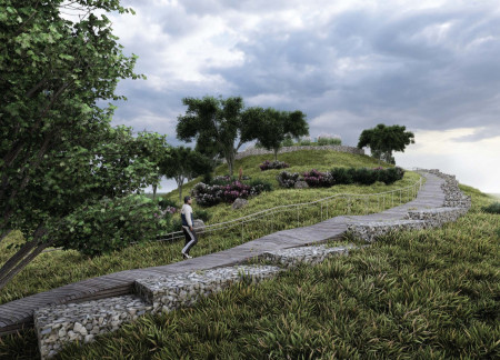 Repurposed Concrete and Native Flora Transforming a Community Landscape into a Sustainable Gathering Space