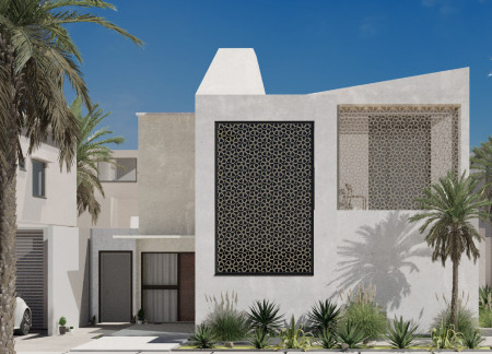 Recycled Concrete and Solar Panels Enhance Cultural Resilience in a Modern Family Home