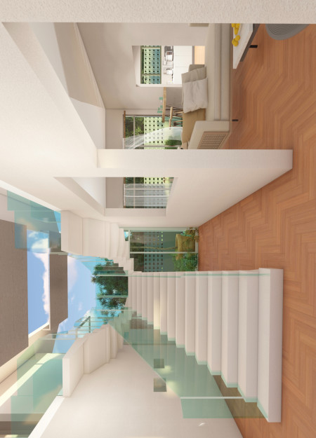 Charred Wooden Shingles and Geometric Forms in a Community-Centric Design