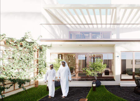 Charred Wood Shingles and Natural Stone Create a Sustainable Desert Residence