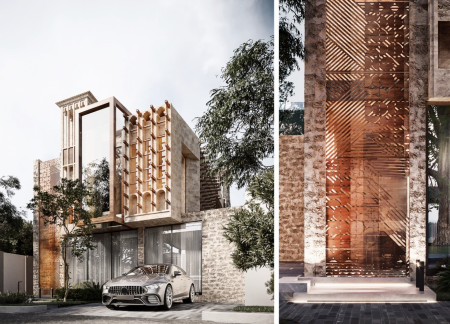 Geometric Patterns and Coral Stone Shape a Sustainable Family Residence in the Heart of Dubai