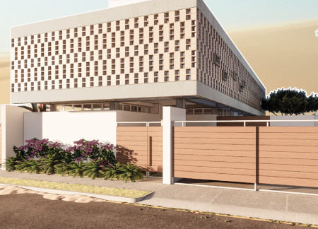 Dual Facade with Solar Panels and Thermal Management in Sustainable Residential Design