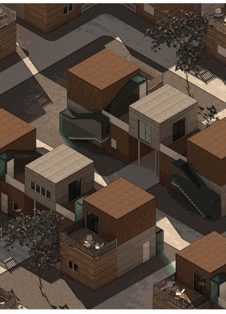 Charred Wood Shingles and Modular Design in Intergenerational Senior Living Spaces