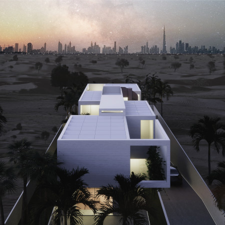 Charred Wooden Shingles and Cross-Laminated Timber Create Sustainable Desert Living