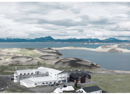 Charred Timber Integration with Steel Accents in a Multifunctional Lakefront Spa