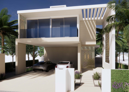 Charred Wooden Screens and Insulated Concrete Create a Sustainable Family Residence