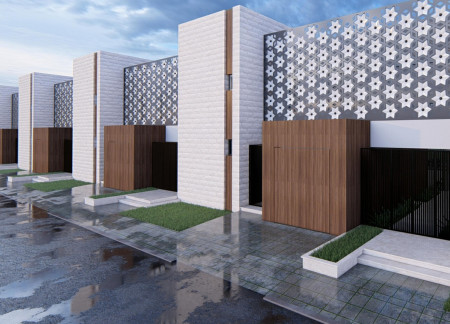 Perforated Metal Panels and Natural Light Define a Climate-Responsive Residential Space