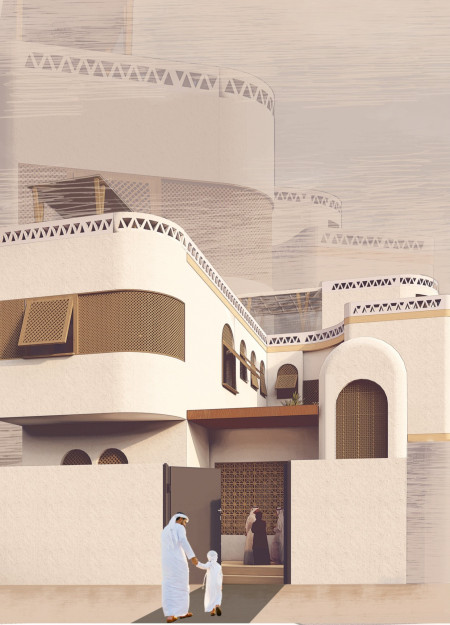 Wind Catchers and Mud Brick Walls in a Family-Centric Residential Design