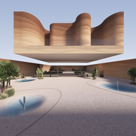 Dynamic Glass Integration and Natural Cooling in a Desert Residence