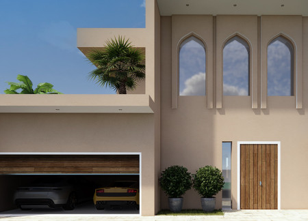 Arched Windows and Clay Plaster in a Sustainable Home with Integrated Gardens