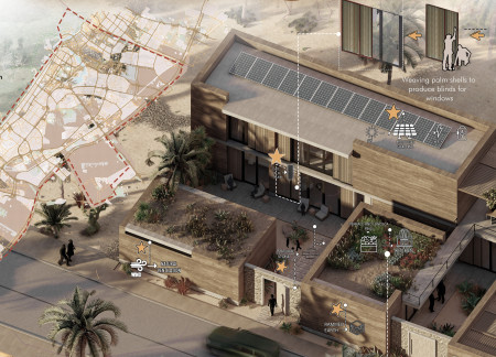 Compressed Earth and Palm Wood Harmony in Sustainable Desert Living