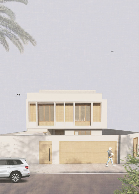 Volcanic Ash Masonry and Louvered Shading in a Contemporary Family Home