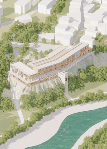 Charred Wooden Shingles and Natural Stone Create a Sustainable Community Hub for Seniors