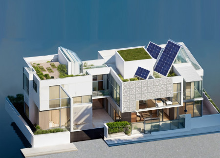 Charred Wooden Shingles and Reinforced Concrete Define a Flexible Urban Space